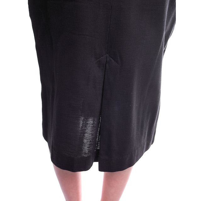Adorable Vintage Pencil Skirt Black Cotton NOS 1950S 24" Waist S Andrea skirts The Best Vintage Clothing