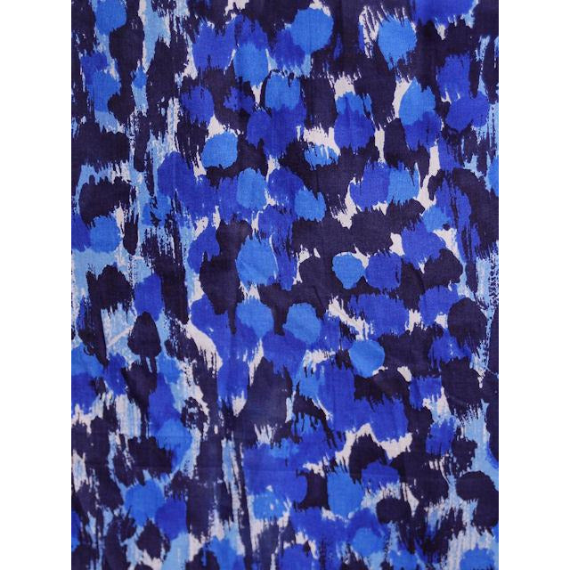 Vintage Blue Printed Silk Slip Laros 1950S 23" Waist Pencil Skirt Cart2cart Laros