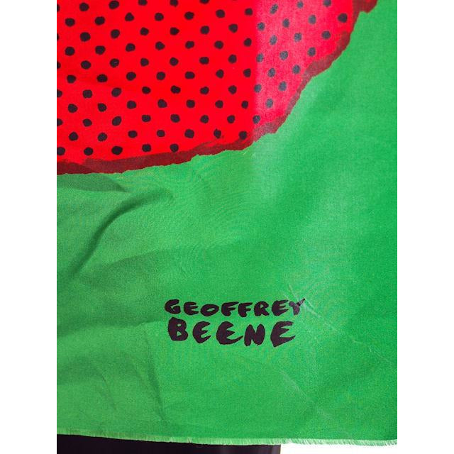 Vintage Geoffrey Beene 1970s Designer Dress Black Silk Halter Gown/ Red Silk Scarf Cart2cart Geoffrey Beene