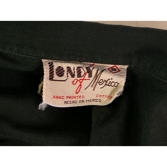 Vintage Hand Painted Cotton Circle Skirt 1940s Mexico 24" Waist Londy Of Mexico Cart2cart Londys Of Mexico