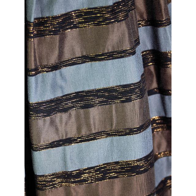 Vintage Metallic Taffeta Skirt Copper/Steel/Gold 1950s Pleated 28" Waist Women's The Best Vintage Clothing