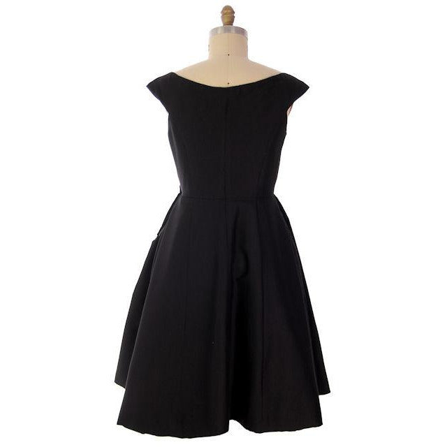 Vintage James Galanos Couture Cocktail Dress Black Full Skirt Late 195 ...