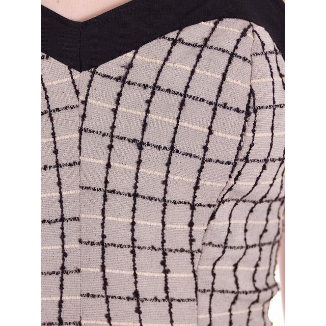 Vintage Swim Suit 1 PC Ladies Black Windowpane Bubble Bottom Sea Nymph 1940s 36 Women's,New Arrivals Sea Nymph