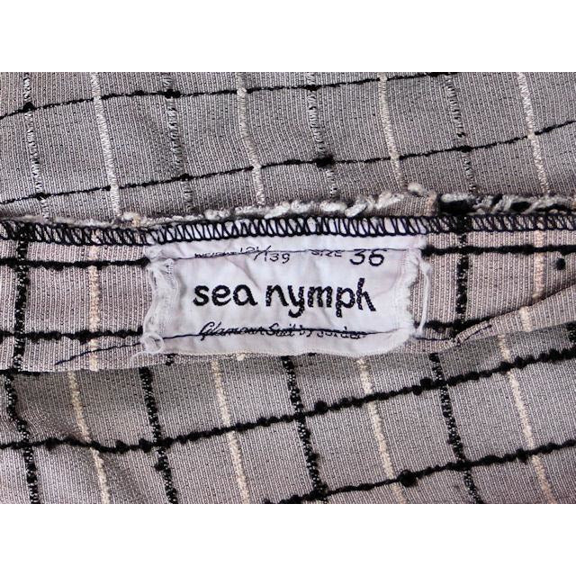 Vintage Swim Suit 1 PC Ladies Black Windowpane Bubble Bottom Sea Nymph 1940s 36 Women's,New Arrivals Sea Nymph