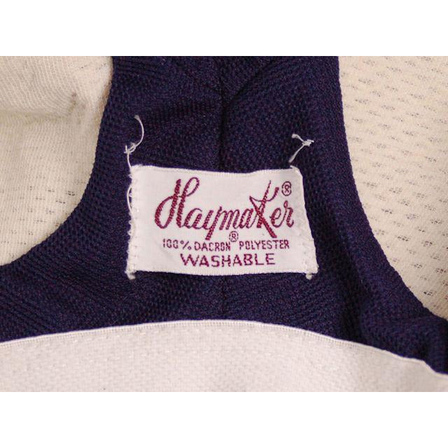 Vintage Ladies 1 PC Swimsuit Navy Blue /White Chenille Trim Haymaker 1970s Women's,New Arrivals vendor-unknown