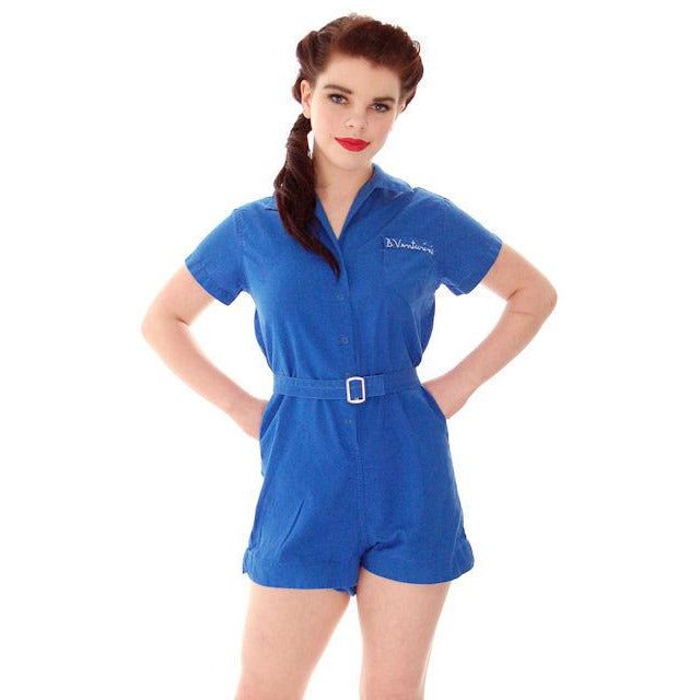 Vintage Gym Suit Royal Blue Cotton 1960s  36-26-40 - The Best Vintage Clothing
 - 1