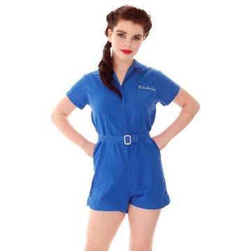 Vintage Gym Suit Royal Blue Cotton 1960s 36-26-40 Women's,New Arrivals vendor-unknown