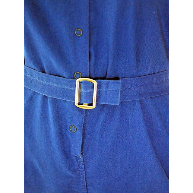 Vintage Gym Suit Royal Blue Cotton 1960s 36-26-40 Women's,New Arrivals vendor-unknown