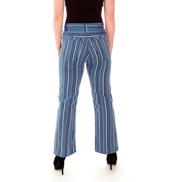 Vintage Levis Big E Blue Striped Button Fly Womens 29" Waist Late 1960s Women's,New Arrivals Levi's