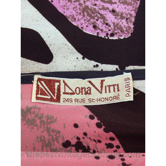 Vintage Dona Vitti Silk Cocoon Coat & Dress Abstract Print L 1980s L dress The Best Vintage Clothing