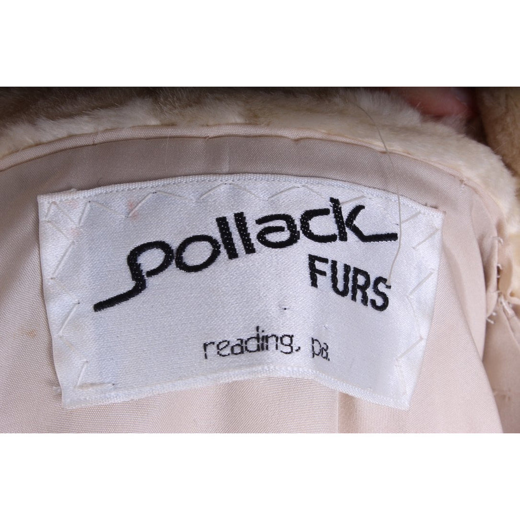 Mob Wife Vintage Chub Jacket Buttercream Colored Fur Short Sz S/M Creation Aphrodite coat The Best Vintage Clothing