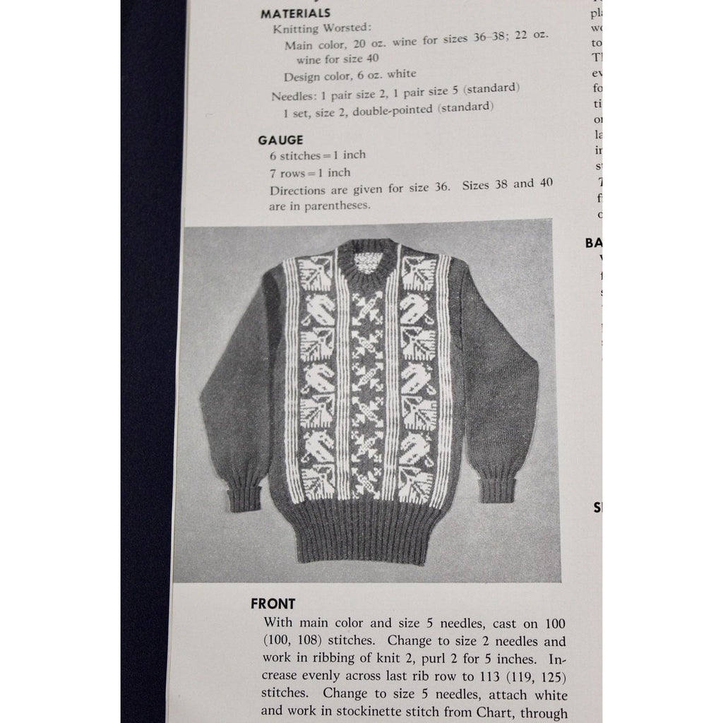Vintage Knitting Pattern Book Green Mountain Sweaters Booklet 1940-50S On Sale The Best Vintage Clothing