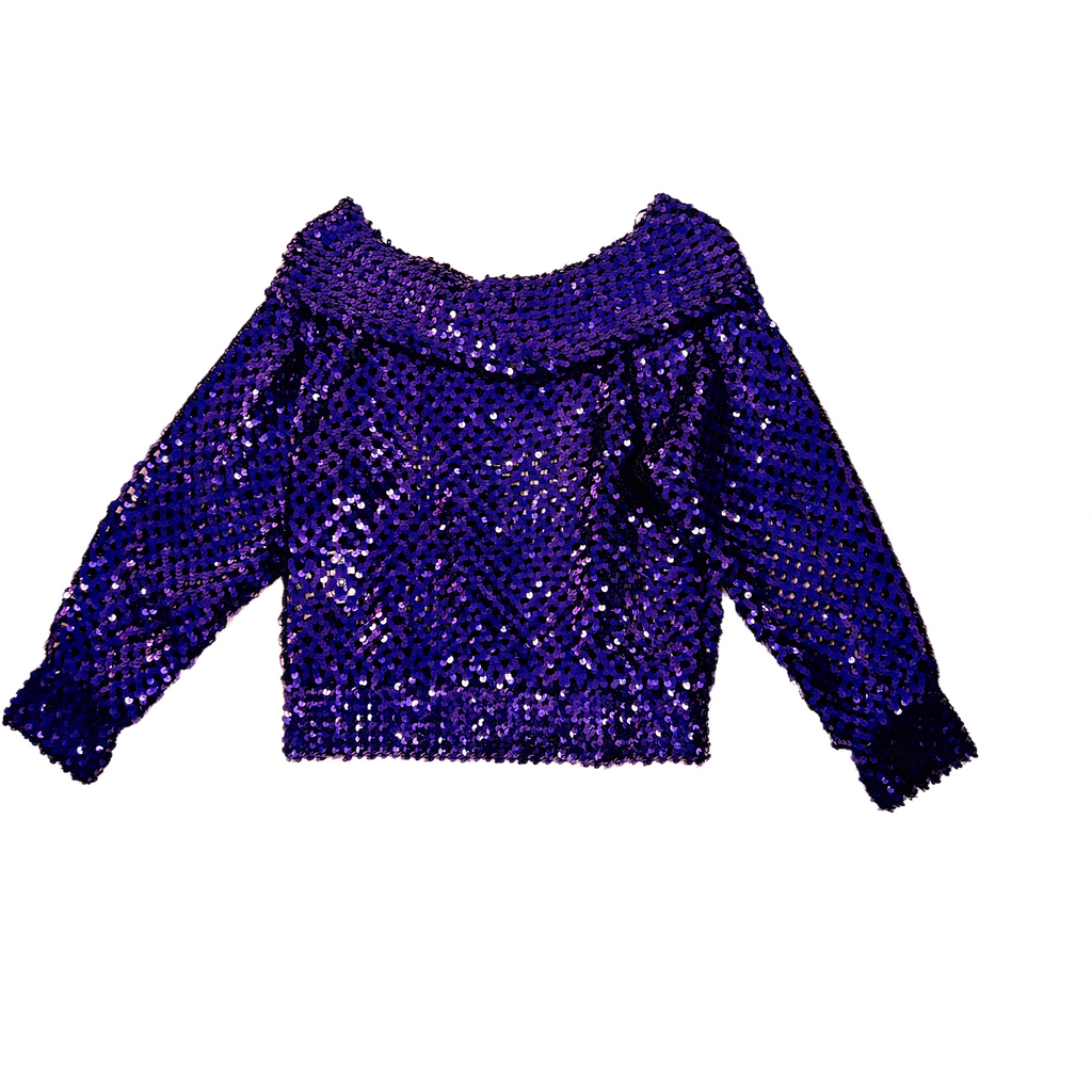 Vintage Disco Sparkle Sweater Purple Sequins 1980S 36-38" Bust Women's The Best Vintage Clothing