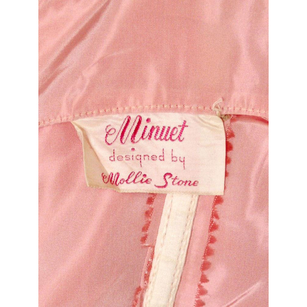 Vintage Pink Taffeta Evening Gown Mollie Stone 1950S 36-28-Free Cart2cart Mollie Stone