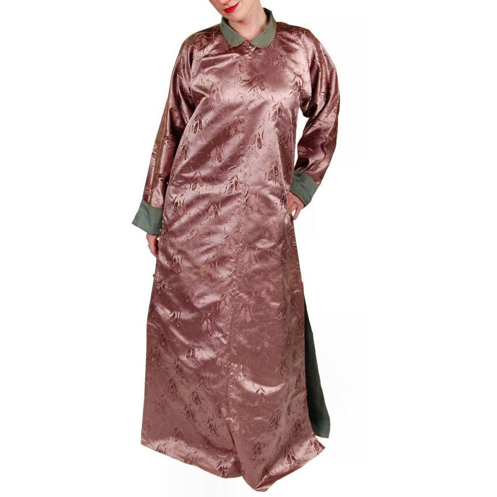 Antique Chinese Robe Silk Damask Mauve Provenance ESSO Women's The Best Vintage Clothing