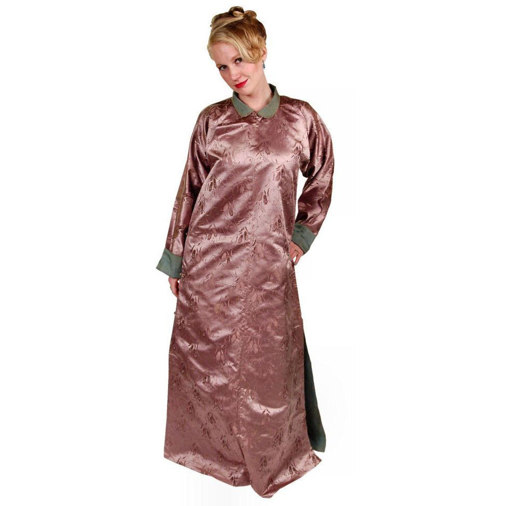 Antique Chinese Robe Silk Damask Mauve Provenance ESSO Women's The Best Vintage Clothing