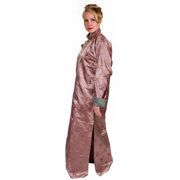 Antique Chinese Robe Silk Damask Mauve Provenance ESSO Women's The Best Vintage Clothing