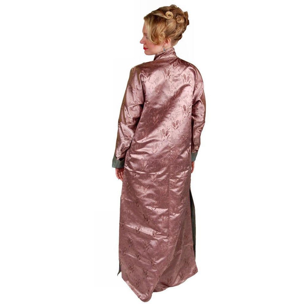 Antique Chinese Robe Silk Damask Mauve Provenance ESSO Women's The Best Vintage Clothing