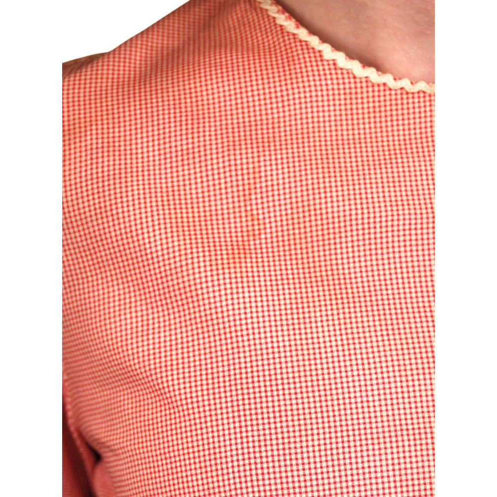Vintage WW2 Cotton Day Dress 1940S Red Gingham Small Guernsey Cart2cart The Best Vintage Clothing