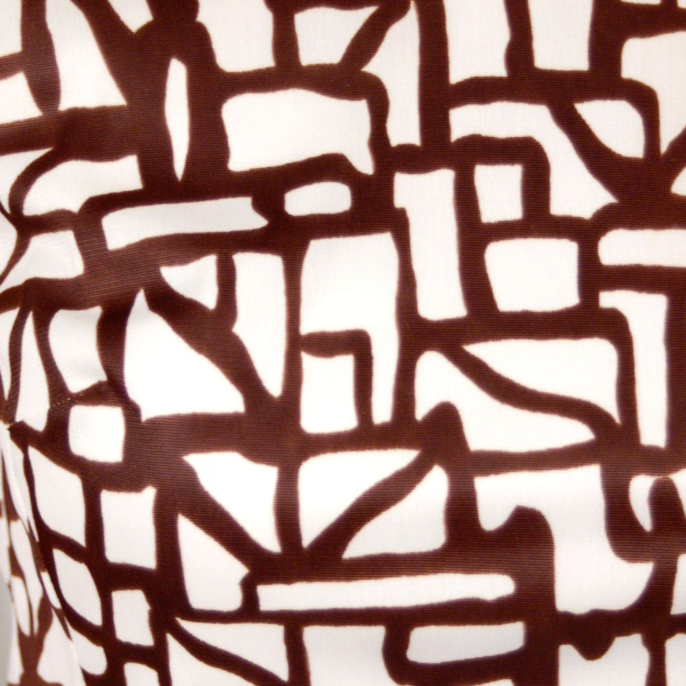 Vintage Blouse Brown & White Abstract Sleeveless 1950S 38 Bust On Sale,Women's The Best Vintage Clothing