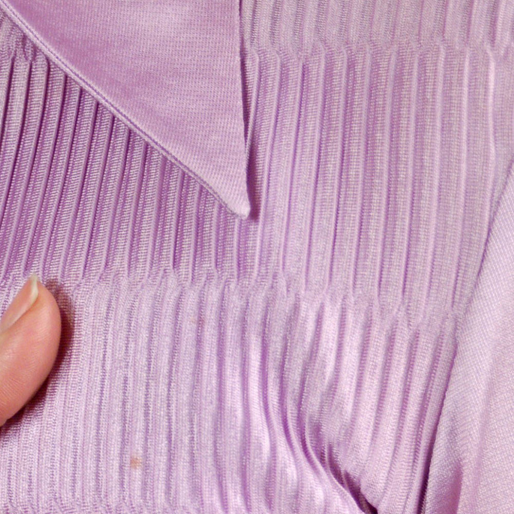 Vintage Kay Silver Knit Top Blouse Lilac Rib Knit Acetate 1970S S-M On Sale,Women's The Best Vintage Clothing