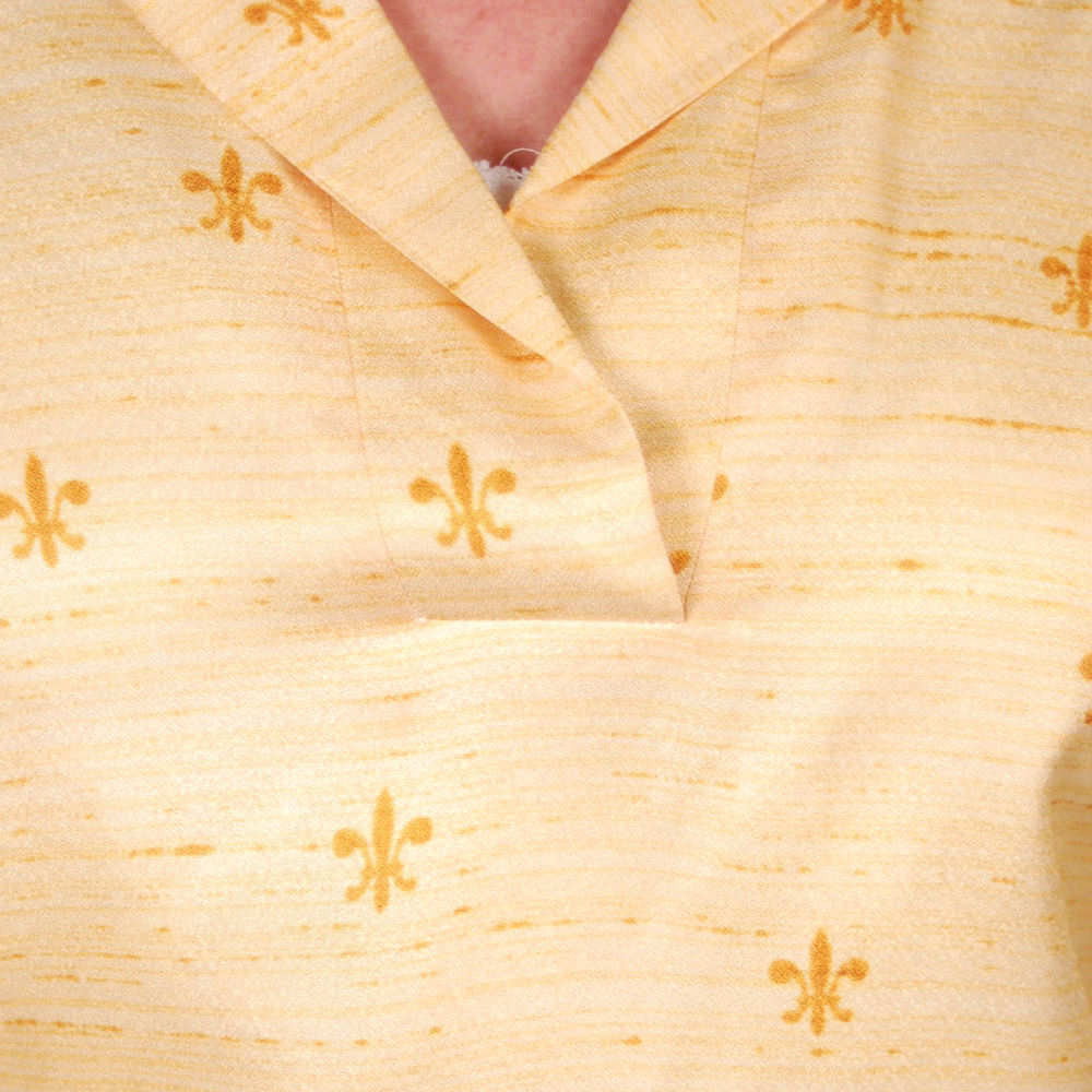 Vintage Blouse Acetate Fleur De Leis Print 1950S 40B Women's The Best Vintage Clothing