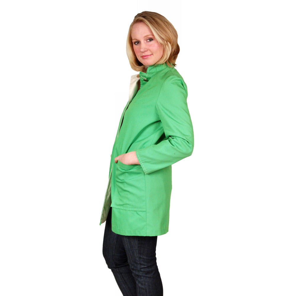 Vintage Womens Coat Lime/Natural Reversible 1960S 40" Bust Cart2cart The Best Vintage Clothing