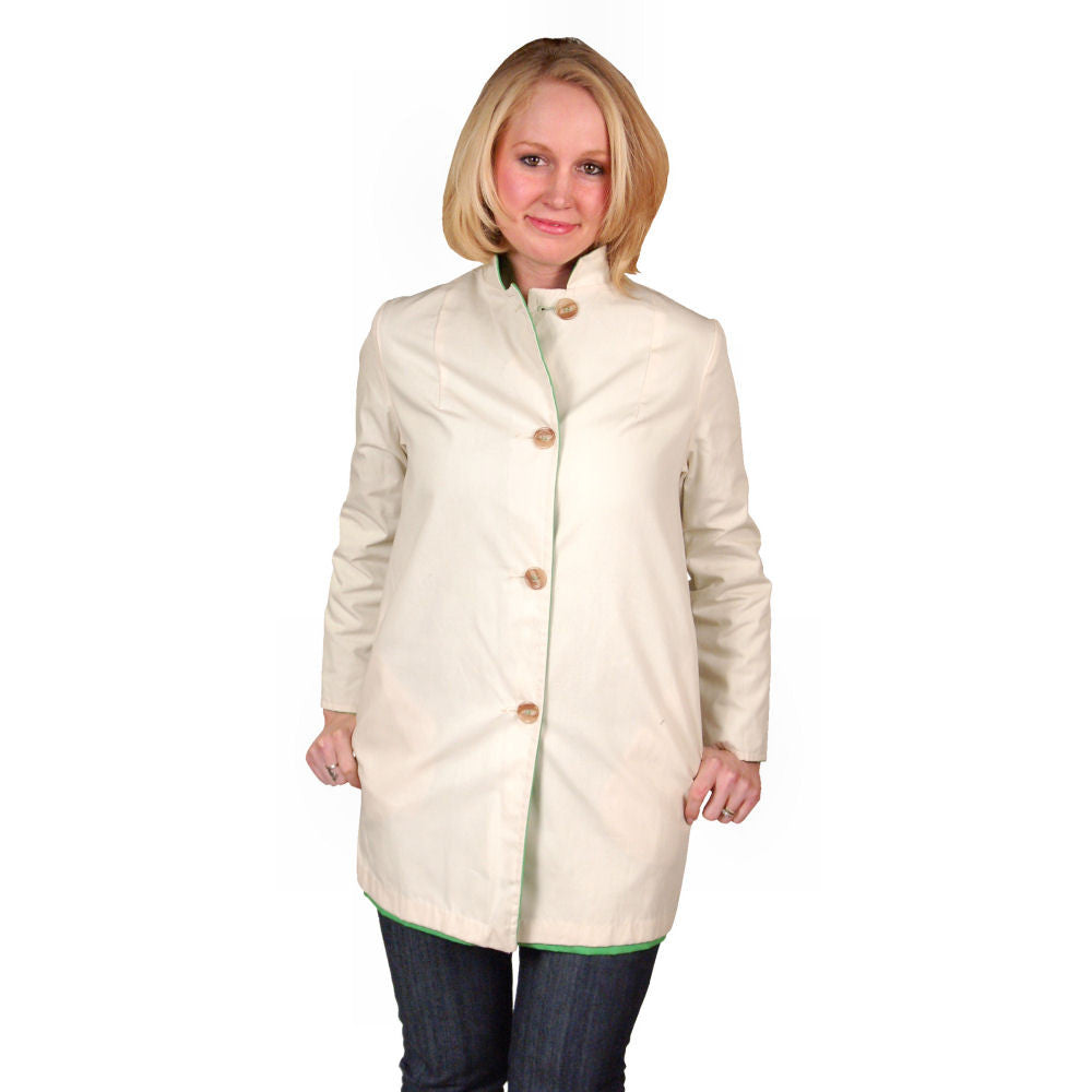 Vintage Womens Coat Lime/Natural Reversible 1960S 40" Bust Cart2cart The Best Vintage Clothing
