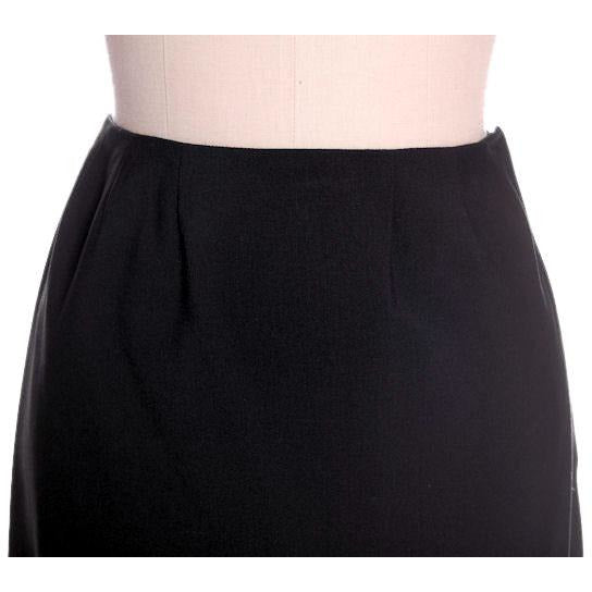 Fabulous James Galanos Vintage Designer Black Gab 2 pc Suit Custom Made 1957 Sz 4 Women's Galanos