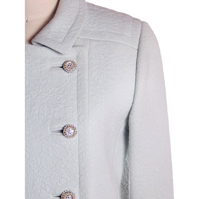 VTG Ben Zuckerman 1960s Suit Textured Wool Pale Aqua Blue Cart2cart Ben Zuckerman