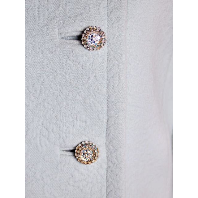 VTG Ben Zuckerman 1960s Suit Textured Wool Pale Aqua Blue Cart2cart Ben Zuckerman