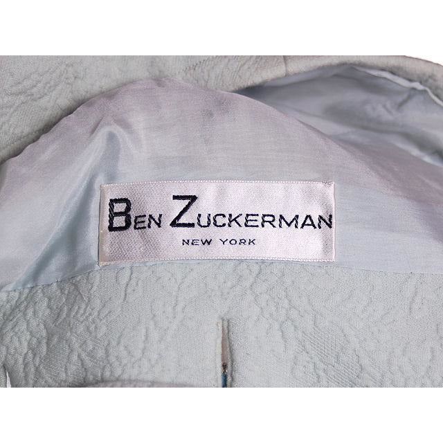 VTG Ben Zuckerman 1960s Suit Textured Wool Pale Aqua Blue Cart2cart Ben Zuckerman