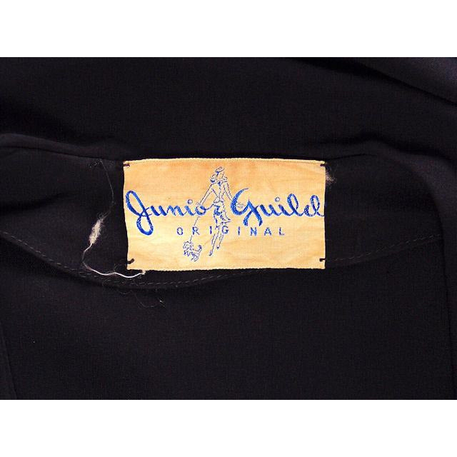 Vintage 2 PC Black Rayon Jacket & Dress w/Pleat Detail 1940s 35-26-38 Cart2cart Junior Guild