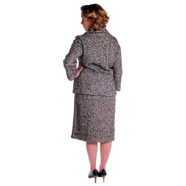 Vintage Black & White Mohair Tweed Suit 1960's Cart2cart The Best Vintage Clothing