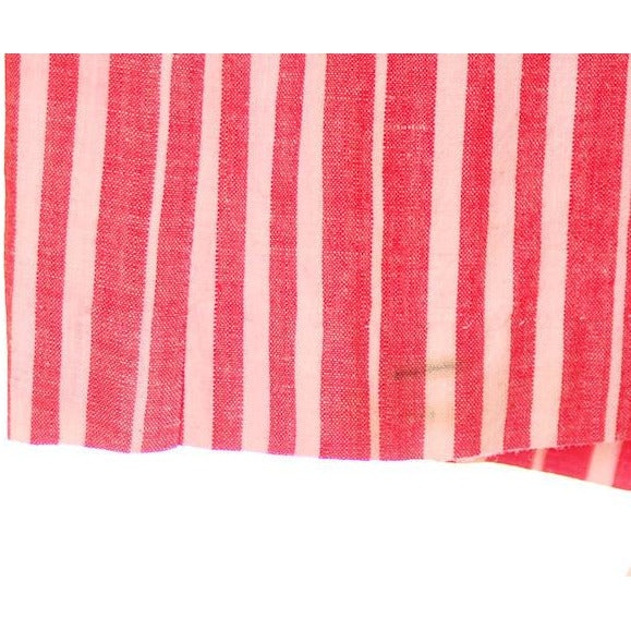 Vintage Cotton Printed House Dress Frock Red Stripes Early 1940s 40-30-40 Women's The Best Vintage Clothing
