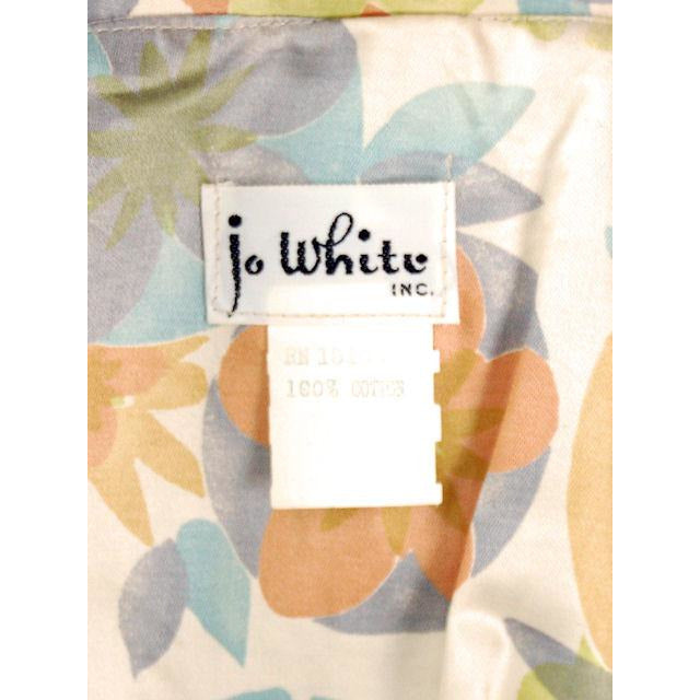 Vintage Shirtwaist Dress Polished Cotton Pretty Pastels Jo White 1950S NOS 40-28-Free New Arrivals Jo White