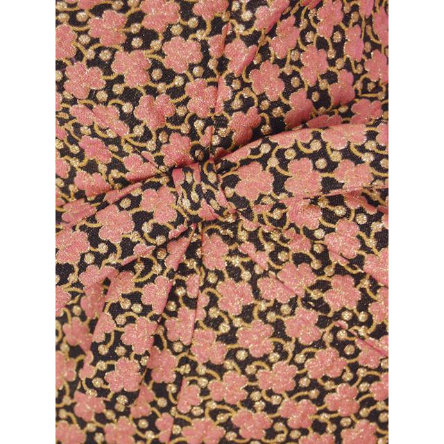 Vintage Adele Simpson Metallic Gold & Apricot Silk Brocade Cocktail Dress 1950S 38 Women's Adele Simpson