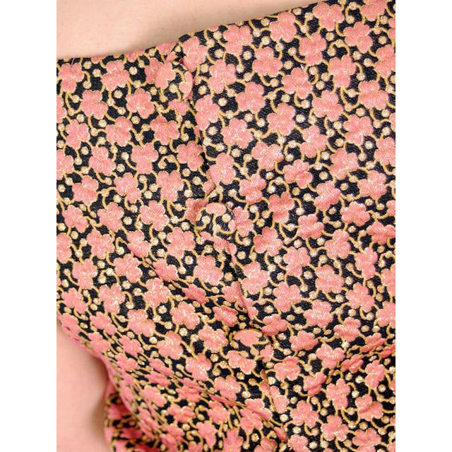 Vintage Adele Simpson Metallic Gold & Apricot Silk Brocade Cocktail Dress 1950S 38 Women's Adele Simpson