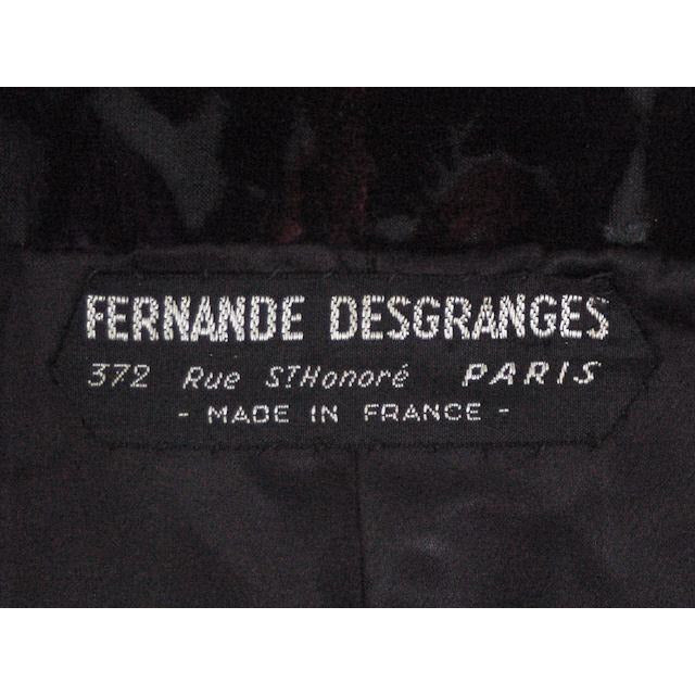 Vintage Fernande Desgranges France Burn-Out Velvet Evening Coat 1950s S-M New Arrivals,Women's Desgranges
