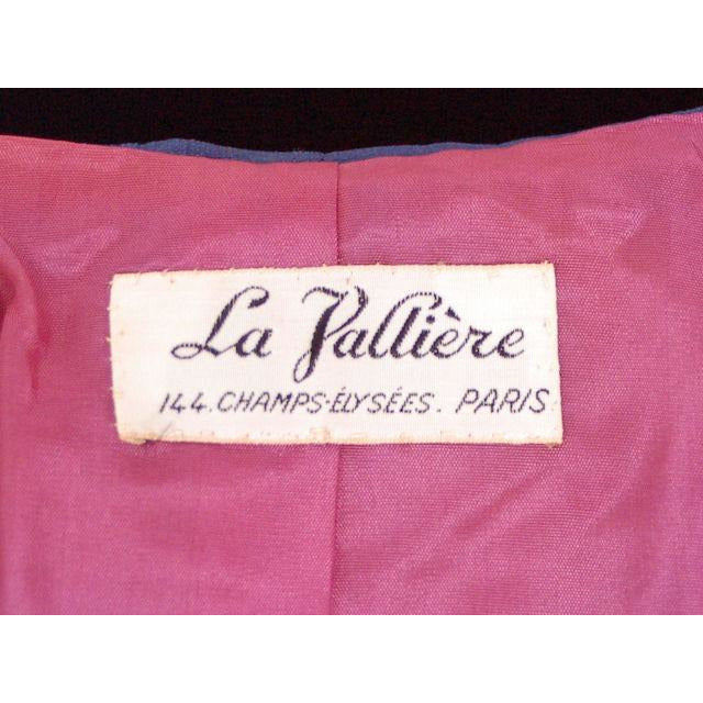 Vintage Silk Swing Coat Sapphire Blue La Palliere Paris France 1950s up to 46" bust Women's,New Arrivals vendor-unknown
