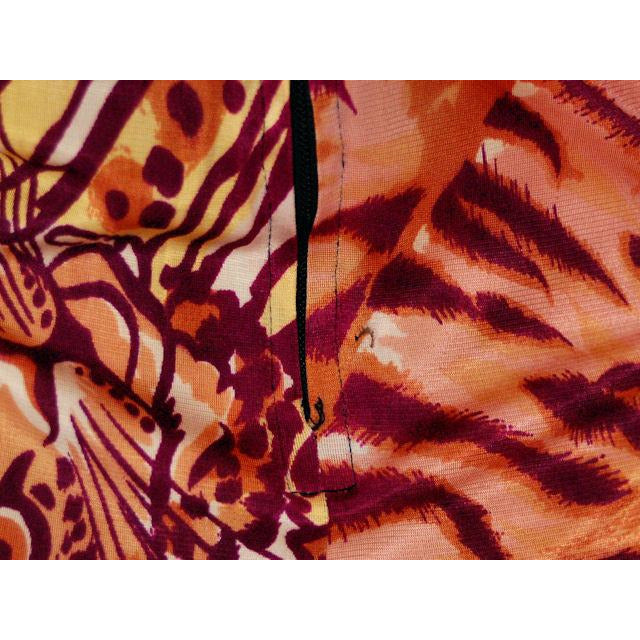 Vintage Body Suit 1970s Animal Print Polyester Long Sleeves Zip Front Periphery 12 Women's,New Arrivals Periphery