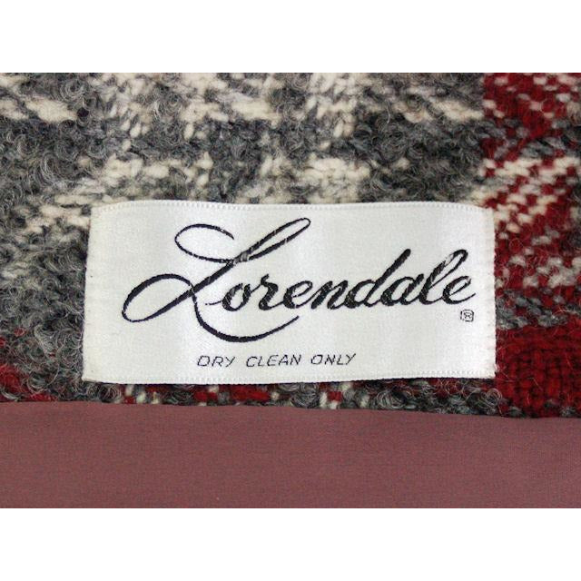 Vintage Ladies Wool Coat Gray & Red Plaid 1970 Classic Style 36 Bust Women's The Best Vintage Clothing