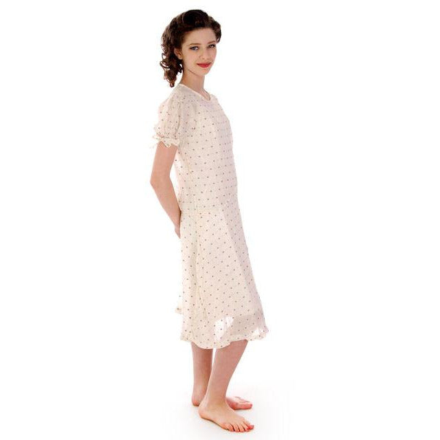 Young Lady's Cotton Printed Day Dress Dropped Waist 1920s 32-30-32 Women's,New Arrivals The Best Vintage Clothing