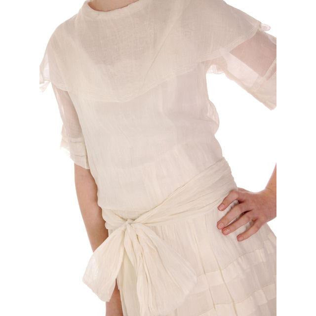 Vintage Young Womans Ivory Cotton Gauze Dress/Slip Early 1920s 32-32-42 - The Best Vintage Clothing
 - 1