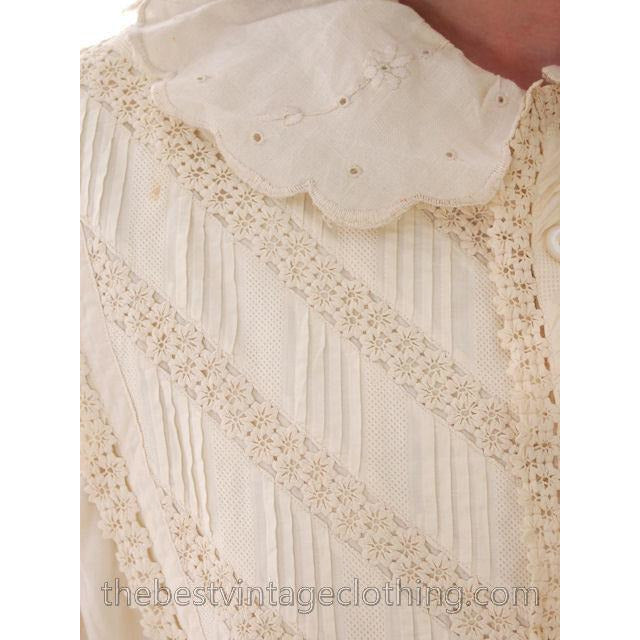 Antique Wedding Trousseau Set Victorian 5PC Set Fancy Whites Large Women's,New Arrivals The Best Vintage Clothing