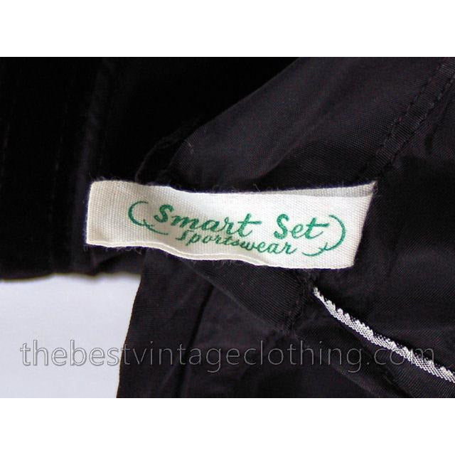 Vintage Circle Skirt Hand Painted Felt 1950s Small Smart Set New Arrivals,Women's Smart Set