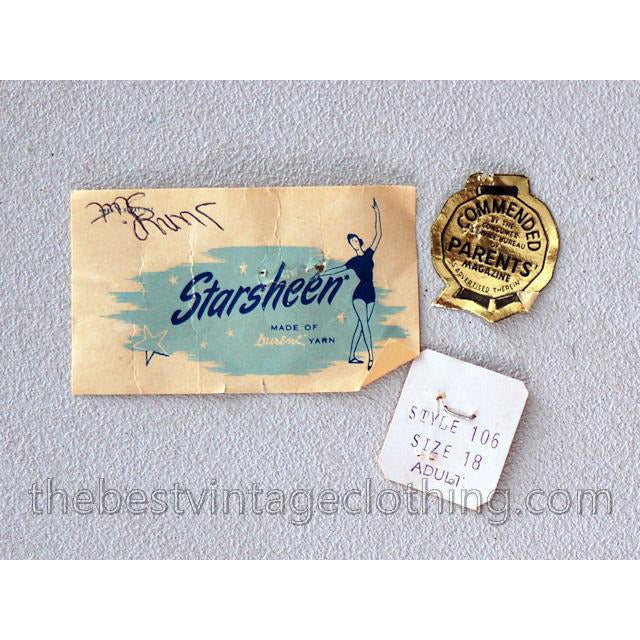 Vintage Starsheen Dance Ballet Jazz Black Leotard NOS Cotton Knit M-L Women's,New Arrivals The Best Vintage Clothing