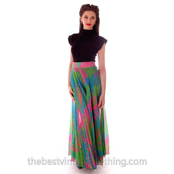 Vintage Sheer Palazzo Pants Super 1960s Mod Print Mr. Pants 27 Waist Women's,New Arrivals Lynn Stuart