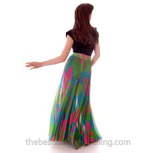 Vintage Sheer Palazzo Pants Super 1960s Mod Print Mr. Pants 27 Waist Women's,New Arrivals Lynn Stuart