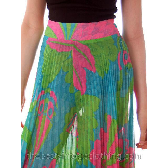 Vintage Sheer Palazzo Pants Super 1960s Mod Print Mr. Pants 27 Waist Women's,New Arrivals Lynn Stuart